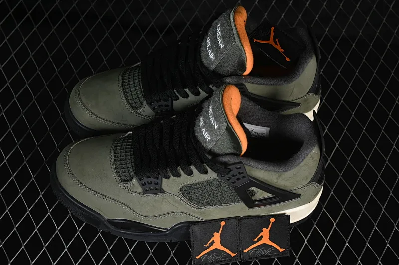 All categories Air Jordan Jordan series basketball shoes Air Jordan 4 Undefeated x Air Jordan 4 OG AJ4 Joe 4 olive green suede IB1519-200
